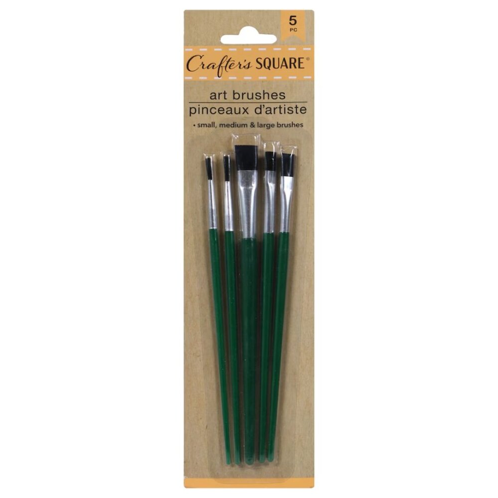 New 15 Packs Crafters Square Art Brushes, 5-ct each